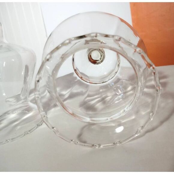 Set of two vintage tea light inserts, glass ruffled - Picture 3 of 7